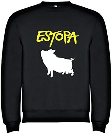 Roly Sudadera Clasica Negra Estopa Logo Hombre Tallas S M L XL XXL ...