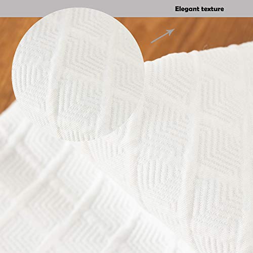 GMOEGEFT Snowy White Textured Christmas Stocking, Xmas Sock Mantle Hanging Ornament, Holiday Decoration