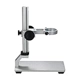 Jiusion Aluminium Alloy Universal Adjustable Professional Base Stand Holder Desktop Support Bracket for Max 1.4" in Diameter USB Digital Microscope Endoscope Magnifier Loupe Camera (Aluminium Alloy)