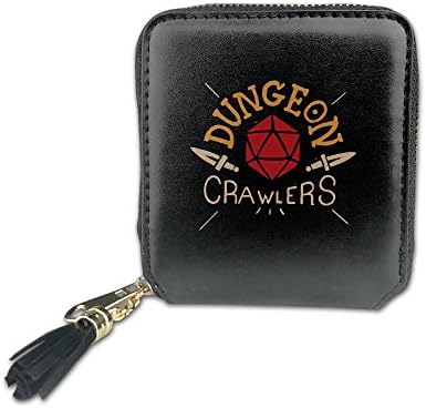Women's PU Leather Tassel Zipper Wallet Square Dungeons &amp; Dragons D&amp;D