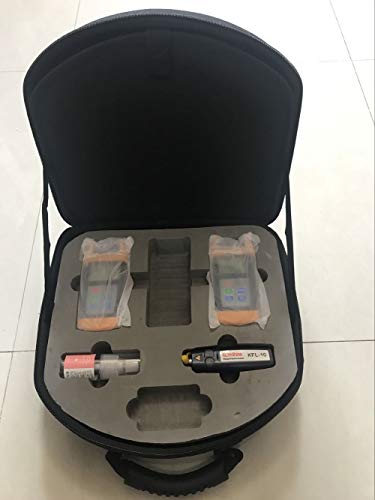 Komshine Basic optic fiber Loss Tester KLT-25M Optical Fiber Loss Test Kit with Optical Power Meter/Optical Light Source/VFL 1mw