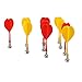 10pcs Replacement Durable Safe Plastic Wing Magnetic Darts Bullseye Target Game Toys (Red Yellow)
