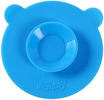 VIVILE Baby Silicion Suction Bowls Mat for Keeping Baby's Tableware in Place, Double-sided Sucker, Anti-Slip Tableware Sucker Sticker, To Prevent Dining-table Mess,Blue