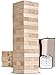 GoSports Giant Wooden Toppling Tower (Stacks to 5+ Feet), Choose Between Natural, Brown Stain or Gray Stain, Includes Bonus Rules with Gameboard, Made from Premium Pine primary