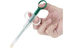Wentoenapp Green Medicine Feeder for Pets, Pill Guns for Dog and Cat, Pet Medical Feeding Dispenser Tool for Small Animal, Cat Tablet Soft Tip Syringe Double Feed Medicine Water, Dog Nursing Supplies