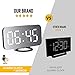 Faveo Digital alarm clock - stylish led clock with the USB port, a huge display, adjustment of display's brightness, the function of saving the configuration