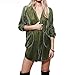 R.Vivimos Womens Velvet Long Sleeve Pocket Casual Mini Shirt Dress Large Army Green