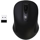 Compact Wireless Mouse for Laptop, Cimetech 2.4G High Precision 2400 DPI Cordless Optical Wireless Mouse Mice with USB Nano Receiver Mini Portable Computer Mouse Battery Included (Black)