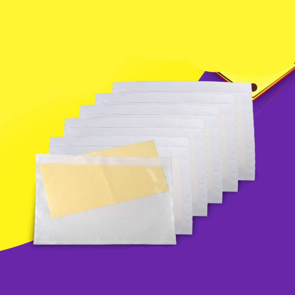 NUOBESTY 100pcs Self-Adhesive Transparent Packing List Envelopes Invoice Pouches for Shipping Labels for Logistics Bills Documents - Image 5
