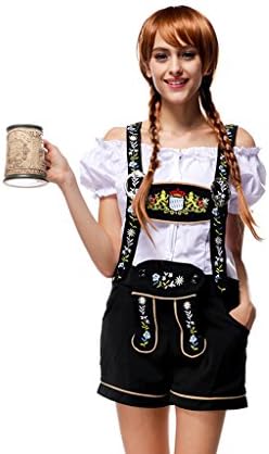 Halloween Adults' Oktoberfest Lederhosen Costune Couple's Costumes Women's Bavarian Maid Costume Men's Bavarian Guy