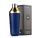 VonShef Blue Gold Cocktail Shaker, 21oz Capacity, Brushed Gold Etched Design, Bartender Set Gift Box & Double Ended Jigger Included
