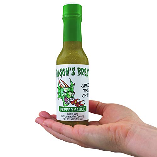 Dragon's Breathe Green Thai Chili Hot Pepper Spicy Sauce with natural Ingredients Bold Flavor