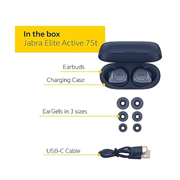 Jabra-Elite-Active-75t-Earbuds--Active-Noise-Cancelling-True-Wireless-Sports-Earphones-with-Long-Battery-Life-for-Calls-and-Music--Navy Jabra Elite Active 75t Earbuds - Active Noise Cancelling Wireless Sports Earbuds with Long Battery Life - In Ear True…