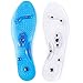 Massaging Insoles,Acupressure Magnetic Massage Foot Therapy Reflexology Pain Relief Shoe Insoles Washable and Cutable 2 Pair (White and Blue)