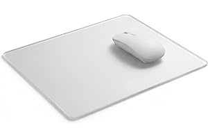 1-Pack Medium Glass Gaming Mouse Pad, 300x250mm Hard Surface Mousepad with Improved Precision for Low Friction Professional G