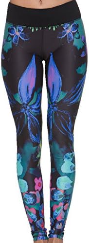 TITIKA Women's Highwaisted Workout Yoga Patterned Leggings Skinny Leg Pants with Designs Variety of Prints