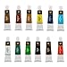 Paint Acrylic Paint Set & BONUS Paint Brushes Set for Artists - Gift for Artists - Paint for Canvas, Wood, Glass, Ceramic, Fabric, Crafts, Nails, Rocks, Models. Heavy Body Acrylic Paint Kit (12 Piece)