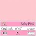Baby Pink Cardstock - 12 x 12 inch - 65Lb Cover - 25 Sheets