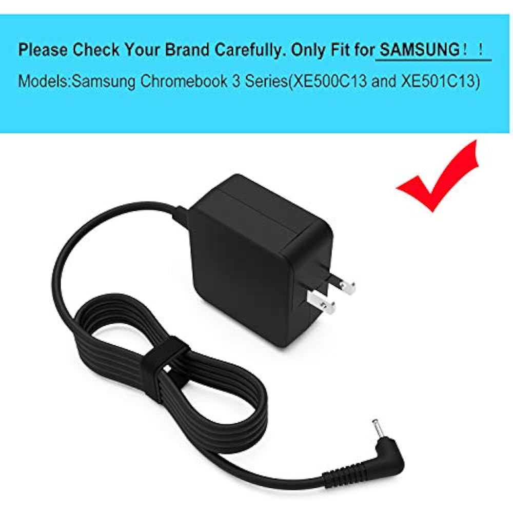 AC Charger For Samsung Chromebook 2 3 XE500C13 XE500C13K03US XE501C13