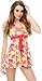 One Piece Red Heart Pattern Bow-Front Babydoll Tankini Swim Dress