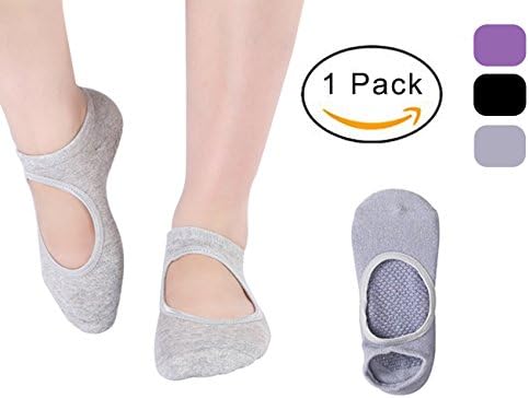 Yoga Socks for Women Non Slip Socks Pilates Ballet Barre Socks with Grips Anti-Skid Sox(Size 5-9)