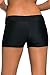 QUEENIE VISCONTI Women Swim Boy Shorts Waistband Boardshorts Swimsuits Pants Black M