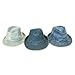 ililily Vintage Washed Denim Cotton Classic Structured Fedora Hat (fedora-513)