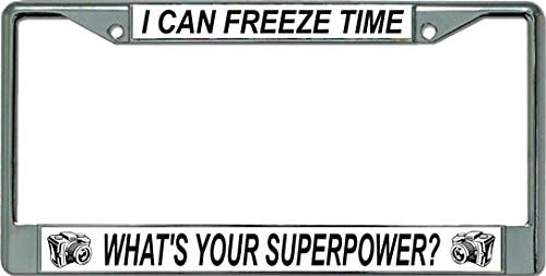 Freeze Time ... Camera Chrome License Plate Frame