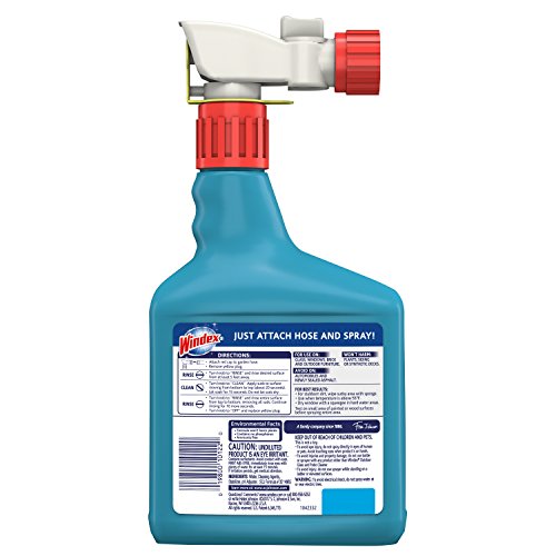 Windex Outdoor Window, Glass, & Patio Cleaner with Hose Attachment, 32
