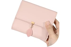 UTO RFID Wallet for Women PU Leather Leaf Pendant Card Holder Phone Checkbook Organizer Zipper Coin Purse