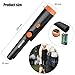 UNIROI UD002 Pinpointer Metal Detector with 9V Battery, IP65 Water-Resistant Treasure Hunting Tool with Buzzer Vibration LED Indicator