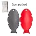 Spoon Rest, New Design Multipurpose Utensils Rest Holder Suitable for Most Kitchen Utensils, Cooking Utensil Rest, Spatula Holder, Stove Top, Silicone BPA Free, Dishwasher Safe 2 piece (Red, Gray)