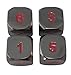 Smoke and Fire (Black and Red) Solid Metal Polyhedral 6 Sided (D6) RPG Dice Set of 4 by SkullSplitter Dice