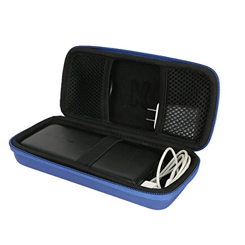 Khanka Hard Travel Case for RAVPower Portable Charger RAVPower 22000mAh Portable Phone Charger 22000 Power Bank 5.8A Output 3-Port Battery Packs (Blue)