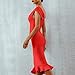 Lutos Women’s Cold Shoulder Mermaid Dress Fishtail Bodycon Midi Cocktail Evening Dress Redthumb 3