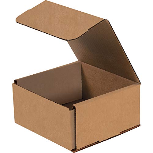 Aviditi Brown/Kraft Corrugated Cardboard Mailer Box, 6" L x 6" W x 3" H, Pack o…
