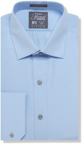 Formal Shirts Fitted Mens Solid Color Dress Shirt or Tuxedo Shirt, 100 Percent Luxe Microfiber, Spread Collar