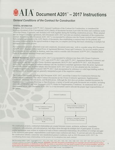 AIA Documents A201 A401 A701 - 2017/18 General Conditions: AIA