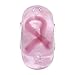 LovelyJewelry Sterling Silver Breast Cancer Awareness Pink Ribbon Murano Glass Charms Beads For Bracelet