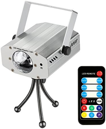 Party Lights-Vnina Disco Ball 7 Colors Ocean Wave Projector Effect Light Lighting Show for Parties Decoration DJ Club Karaoke Holiday Wedding Chrismas (Silver)