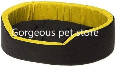 Gorgeous Super Soft Reversable Dual Yellow-Black (Dog and Cat Bed)-Large