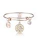 A true friendship is a journey without an end Womens Charm Bangle Bracelet Jewelry Gifts