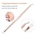 IBEET Blackhead Remover Kit,Comedone Extractor Tool,Anti-microbial Double-side,Treatment for Blemish, Whitehead Popping, Zit Removing for Risk Free Nose,Rose Gold, 4 PCS