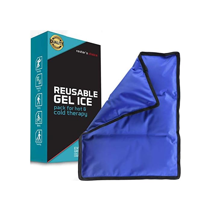 Rester's Choice Ice Pack for Injuries | 11" x 14.5" - Pack of 1 | Hot & Cold Pack | Reusable Gel Pack, Durable Construction, Flexible When Frozen