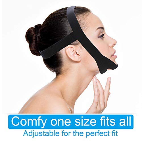 Anti Snoring Chin Strap for Men and Women,Anti Snore Device 2 Types Anti Snoring Snore Reducing Aid(With Hem)