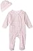 Spasilk 2 Piece Sleepwear With Hat - Girl Stripe Print, Pink, 0-3 Months