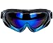 MOTINE Outdoor Sports Ski Goggles,UV Protection Windproof Ski Glasses for CS Army Tactical Military,Snowmobile,Bicycle,Motorcycle (Black&Blue)