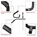 hikotor Jeep Wrangler JK JKU Front & Rear Grab Handles Roll Bar Steel Grip Handles Kit for Unlimited Sports Bubicon Sahara 2007-2018 2 & 4 Doors(Black)