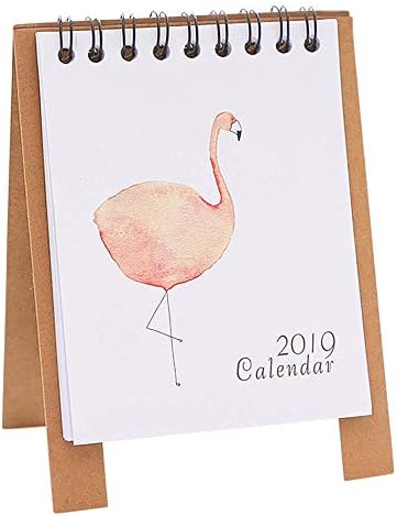 Mini 2018-2019 Desktop Calendar Cartoon Animal Flip Desk Paper Calendar Desk Ornament