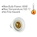 DZYDZR 8pcs LED Bulb Base Socket E14 to E12 Adapter Converter
